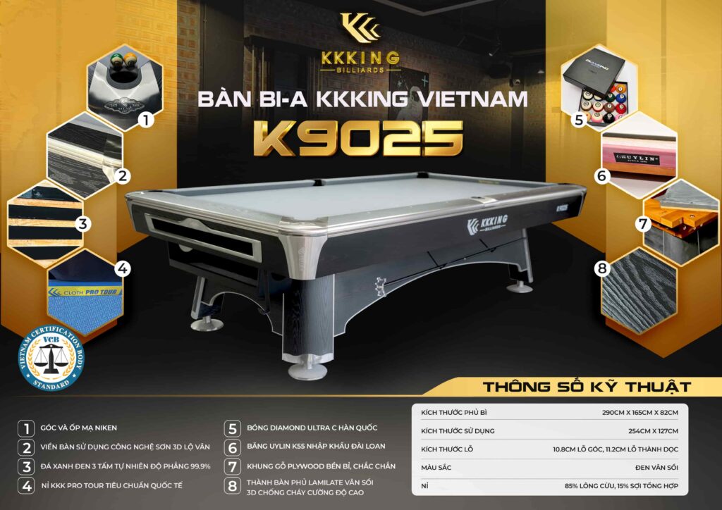 Đơn vị cung cấp bàn bi-a uy tín tại Nghệ An